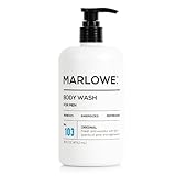 MARLOWE. No. 103 Mens Body Wash 16 oz, Energizing and Refreshing with Moisturizing Natural Willow Bark & Green Tea Extracts, Fresh Pine & Agarwood Scent