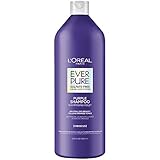 L'Oreal Paris EverPure Sulfate Free Brass Toning Purple Shampoo for Blonde, Bleached, Silver, or Brown Highlighted Hair, 33.8 Fl; Oz (Packaging May Vary)