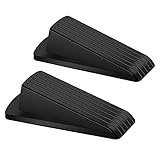 Door Stoppers, 2 Pack Premium Rubber Door Stoppers for Bottom of Door Security Rubber, Door Stopper Wedge for Carpet Heavy Duty Door