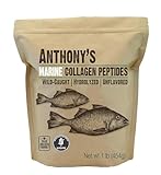 Anthony's Hydrolyzed Marine Collagen Peptides, Gluten-free, Paleo and Keto Friendly, Unflavored, 1-pound