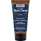 WAHL Shave Cream with Essential Oils for Grooming Sensitive Skin & Reducing Nicks, Cuts, & Razor Burn, Manuka, Meadowfoam Seed, Clove, & Moringa Oil – Model 805608