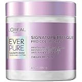 L’Oréal Paris EverPure Sulfate Free Signature Masque Pro Color Care, Hair Mask for Dry, Color Treated Hair, UV Filter, with Vegan Protein, Vegan Formula, Paraben Free, Dye Free, Gluten Free, 8 fl oz
