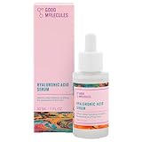 Good Molecules Hyaluronic Acid Serum - Hydrating, Non-greasy formula to Moisturize, Plump - 1% HA, Anti-aging, Water-Based Skincare for Face