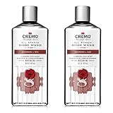 Cremo Rich-Lathering Bourbon & Oak Body Wash, A Sophisticated Blend of Distillers Spice,16 Fl Oz (2-Pack), Packaging may vary