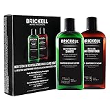 Brickell Men's Daily Revitalizing Hair Care Routine, Shampoo and Conditioner Set For Men, Mint and Tea Tree Oil Shampoo, Strength and Volume Enhancing Conditioner, Natural and Organic, Gift Set