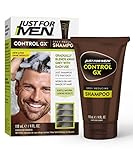 Just For Men Control GX Grey Reducing Shampoo, Gradual Hair Color for Stronger and Healthier Hair, 4 Fl Oz - Pack of 1 (Packaging May Vary)