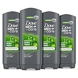 Dove Men+Care Body Wash Extra Fresh 4 Count for Men's Skin Care Body Wash Effectively Washes Away Bacteria While Nourishing Your Skin 18 oz