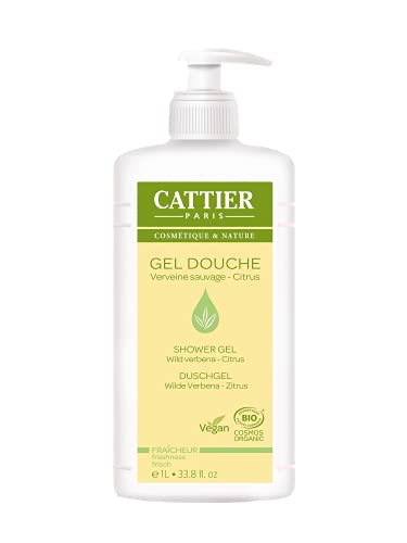 CATTIER Gel Douche Fraicheur Vegan Parfum Verveine sauvage Citrus BIO...