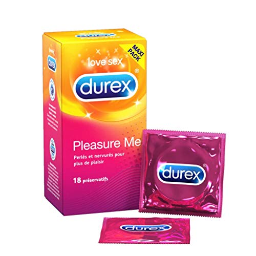 Durex - Préservatifs Pleasure Me - Perlés et Nervurés - 18...