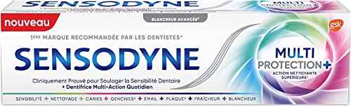 Sensodyne Dentifrice Multi-Protection Blancheur, Avec Fluorure Pour...