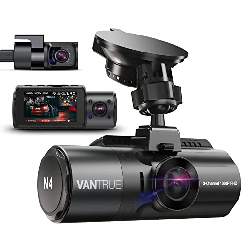 VANTRUE N4 Triple Dashcam Voiture 2.5K+2.5K+1080P, Camera Embarquée...
