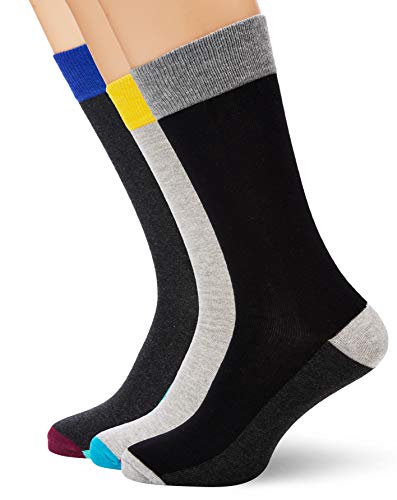 HS by Happy Socks HS Four Color 3-Pack Socks Chaussettes, Multicolore...