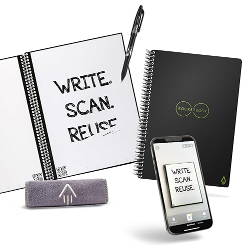 Rocketbook Core Cahier de Note Effacable - Réutilisable Bloc Note...