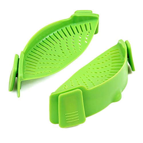 Cozihom Lot de 2 passoires à pâtes en silicone à clipser pour...