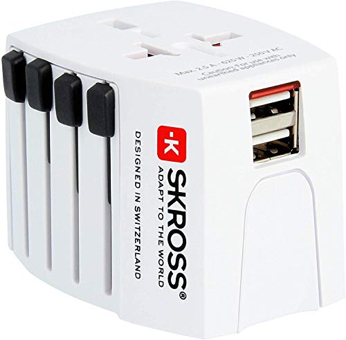 Skross - Adaptateur et Chargeur (USB) de voyage universel - Prises...