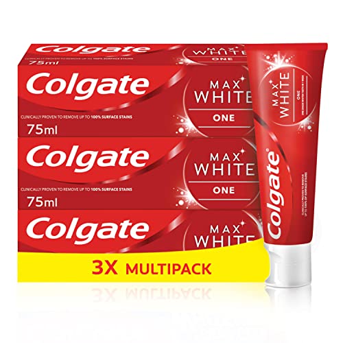 Colgate – Kit de Dentifrice Max White blancheur, 3 x 75 ml